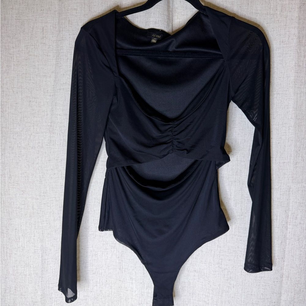 3/$24 AFRM brand Celia sweetheart long sleeve cutout bodysuit S - Picture 2 of 4